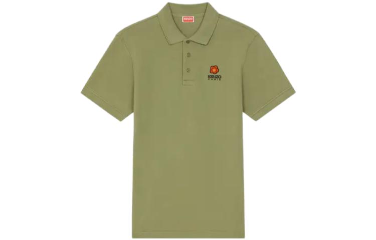Order KENZO 綠色純色刺繡款短袖POLO衫 FC65PO0024PU-61