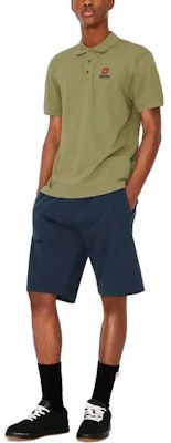 KENZO Kaos Polo Hijau dengan Bordir Logo Warna Solid. FC65PO0024PU-61 Shop KENZO Kaos Polo Hijau dengan Bordir Logo Warna Solid. FC65PO0024PU-61