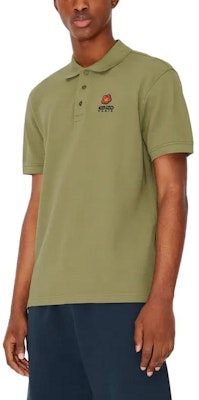 KENZO Kaos Polo Hijau dengan Bordir Logo Warna Solid. FC65PO0024PU-61 Details for KENZO Kaos Polo Hijau dengan Bordir Logo Warna Solid. FC65PO0024PU-61