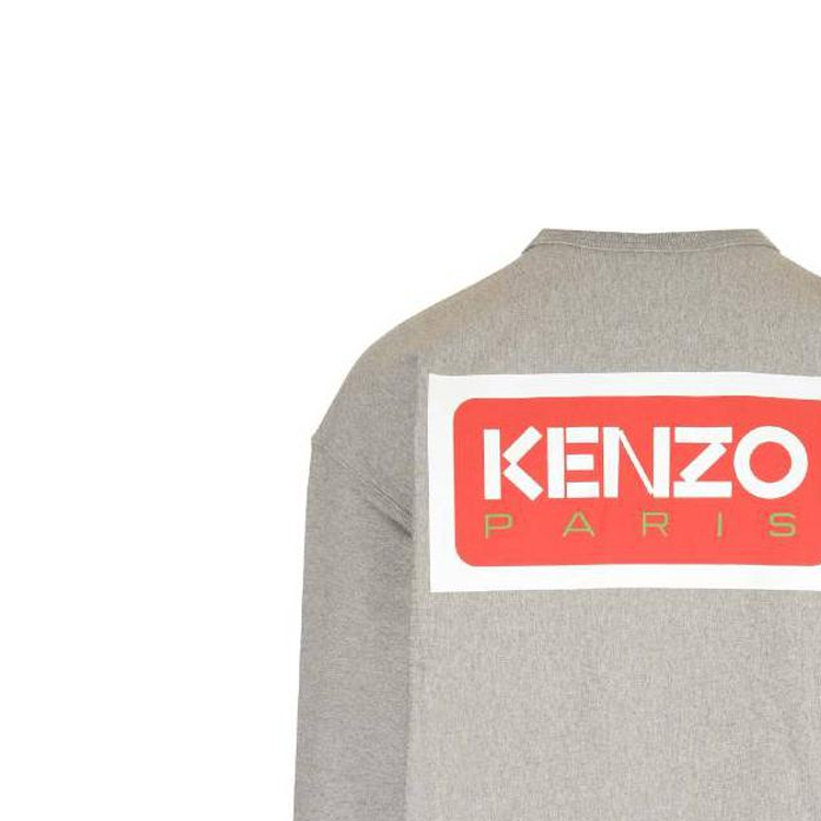 KENZO  Grey Crewneck Slim Fit Long Sleeve Sweatshirt. FD65SW0714ME-94 圖 4