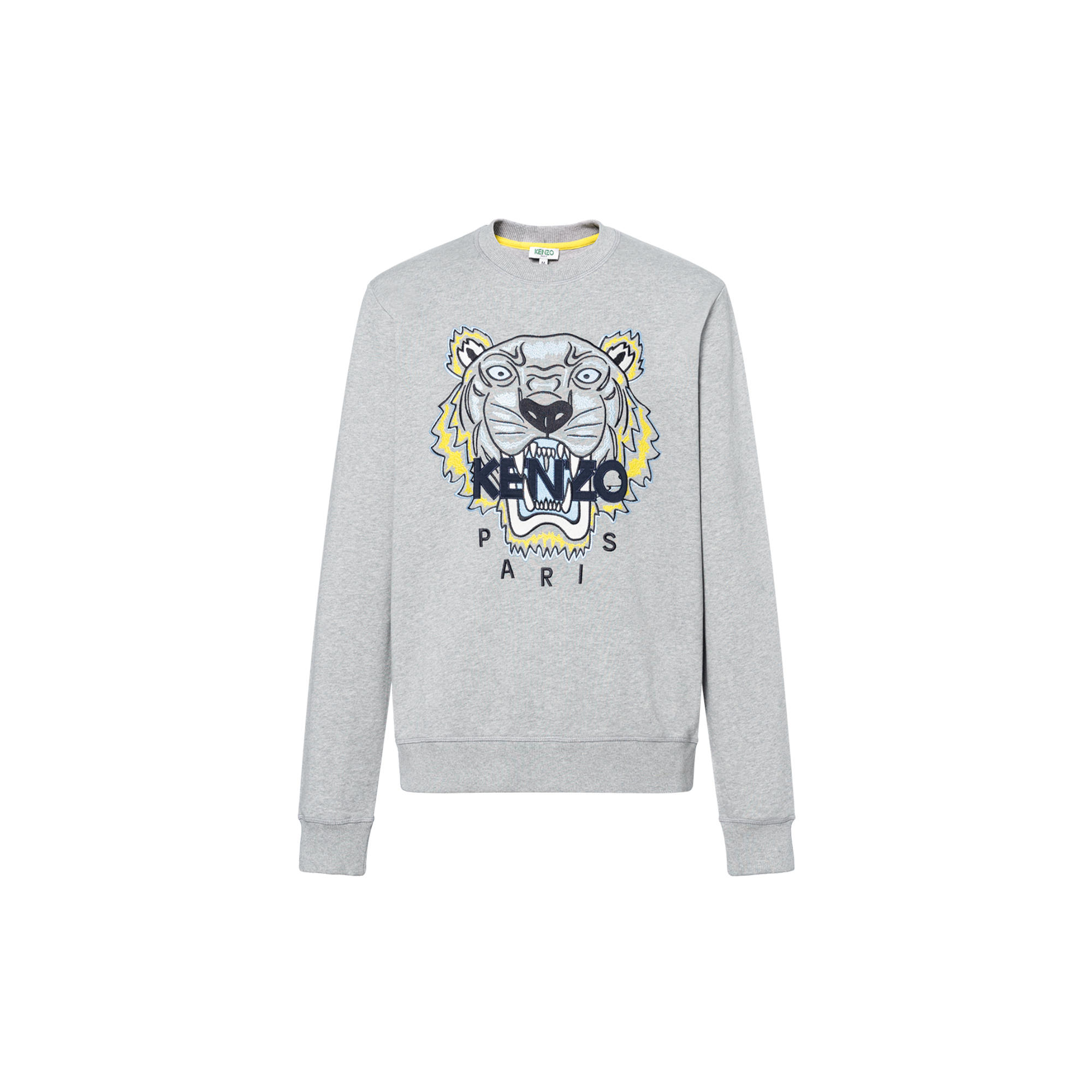 Buy KENZO  Grey Crewneck Sweatshirt with Tiger Print. F955SW0014XA-94