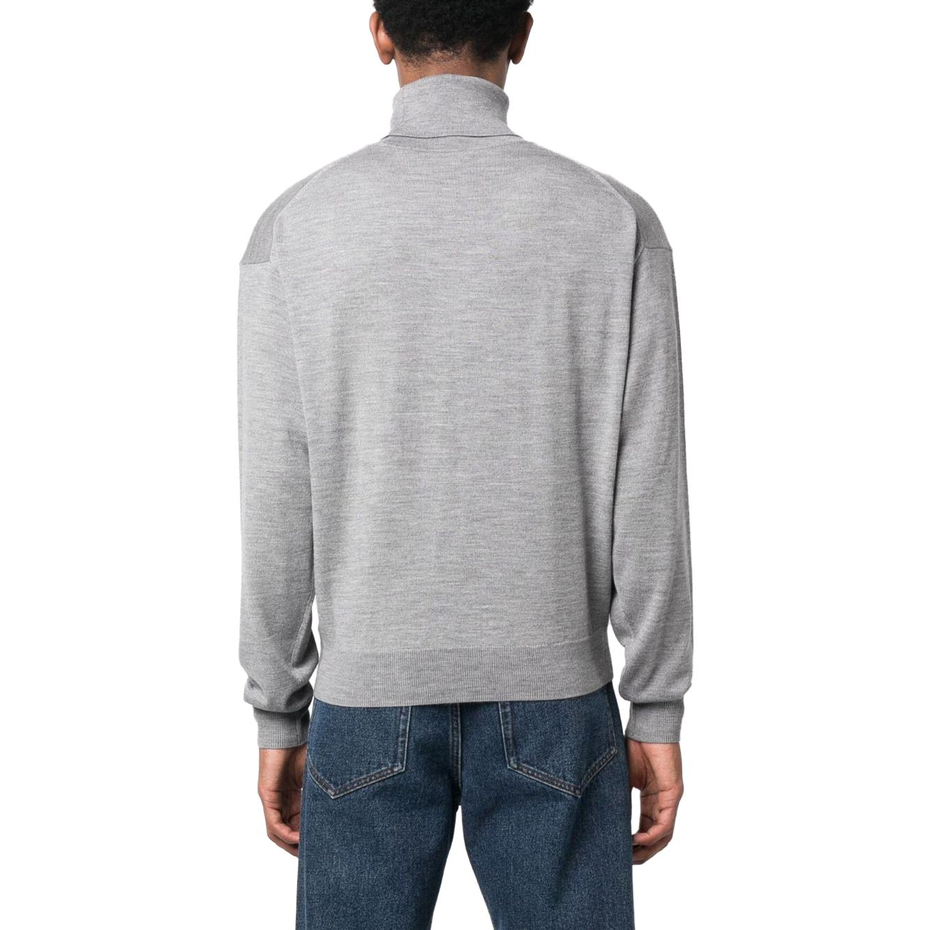 Shop KENZO  Grey High Neck Long Sleeve Sweatshirt with Letter Logo. FD65PU4013BA-94