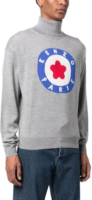 KENZO Grey High Neck Long Sleeve Sweatshirt with Letter Logo. FD65PU4013BA-94 Purchase KENZO Grey High Neck Long Sleeve Sweatshirt with Letter Logo. FD65PU4013BA-94