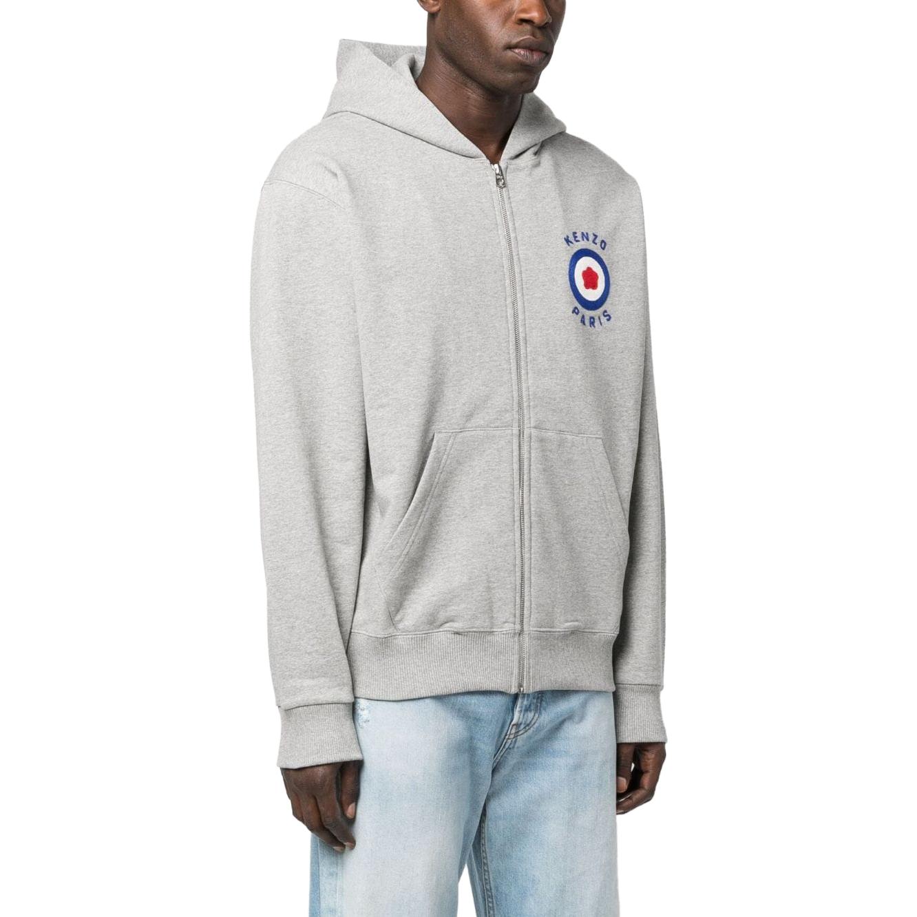 KENZO  Grey Hoodie with Letter Print and Full Zip FD65SW0754M-F94 圖 5