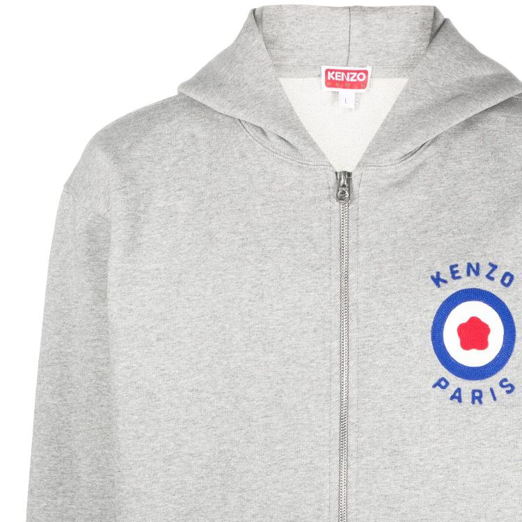 KENZO  Grey Hoodie with Letter Print and Full Zip FD65SW0754M-F94 圖 6