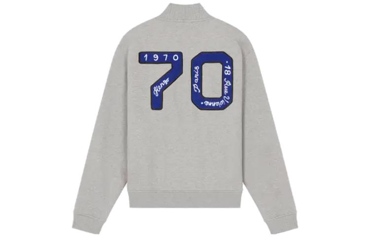 KENZO  Grey Letter Print Snap Button Slim Jacket. FD65SW1024MV-94 圖 3