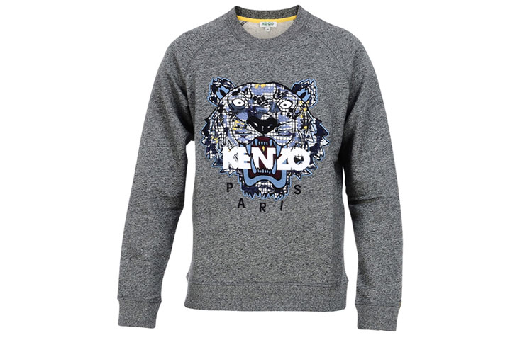 KENZO  Grey Logo Tiger Head Pullover Sweatshirt. F665SW1194XL-98 圖 2