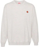 KENZO Grey Loose-Fit Floral Crewneck Sweater Long Sleeve FE55PU3813LB-93 KENZO Grey Loose-Fit Floral Crewneck Sweater Long Sleeve FE55PU3813LB-93