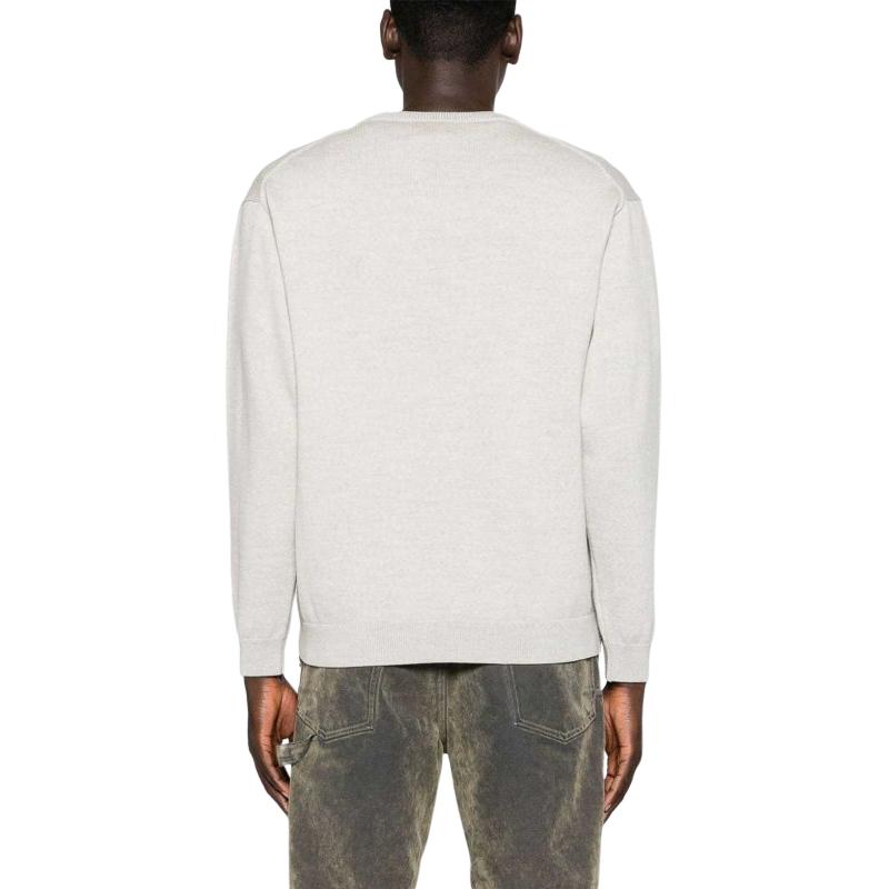 Shop KENZO Suéter Gris Holgado Floral de Manga Larga Cuello Redondo FE55PU3813LB-93