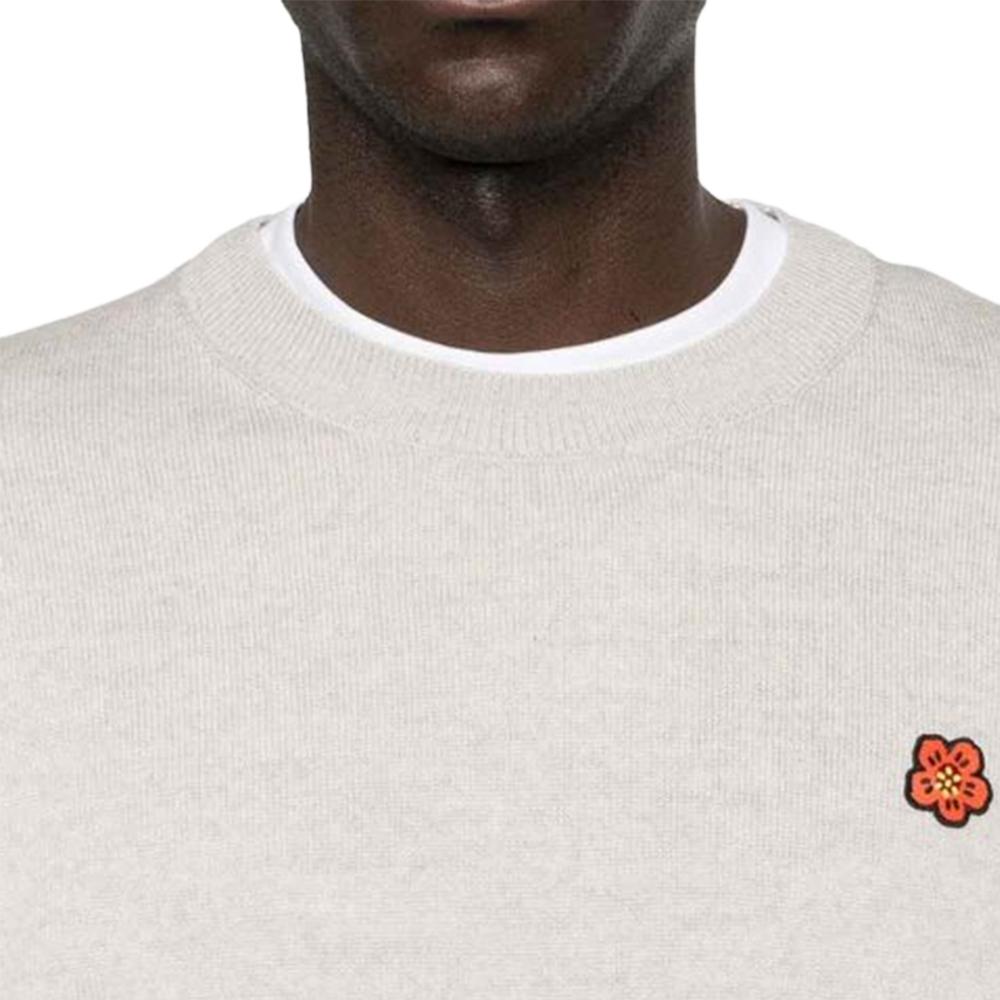 Details for KENZO Suéter Gris Holgado Floral de Manga Larga Cuello Redondo FE55PU3813LB-93