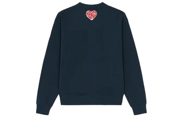 KENZO  Heart Print Crewneck Sweatshirt Midnight Blue. FD65SW0814MF-77 圖 3