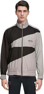 ケンゾー ハイネック ジップ ウィンドブレーカー ジャケット ブラック ロゴプリント FD65BL1609NA-99J Shop ケンゾー ハイネック ジップ ウィンドブレーカー ジャケット ブラック ロゴプリント FD65BL1609NA-99J
