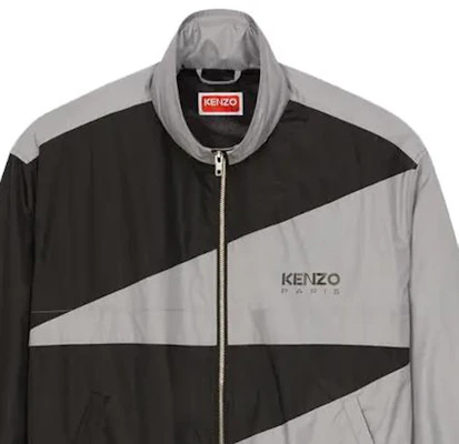 ケンゾー ハイネック ジップ ウィンドブレーカー ジャケット ブラック ロゴプリント FD65BL1609NA-99J Sizing ケンゾー ハイネック ジップ ウィンドブレーカー ジャケット ブラック ロゴプリント FD65BL1609NA-99J