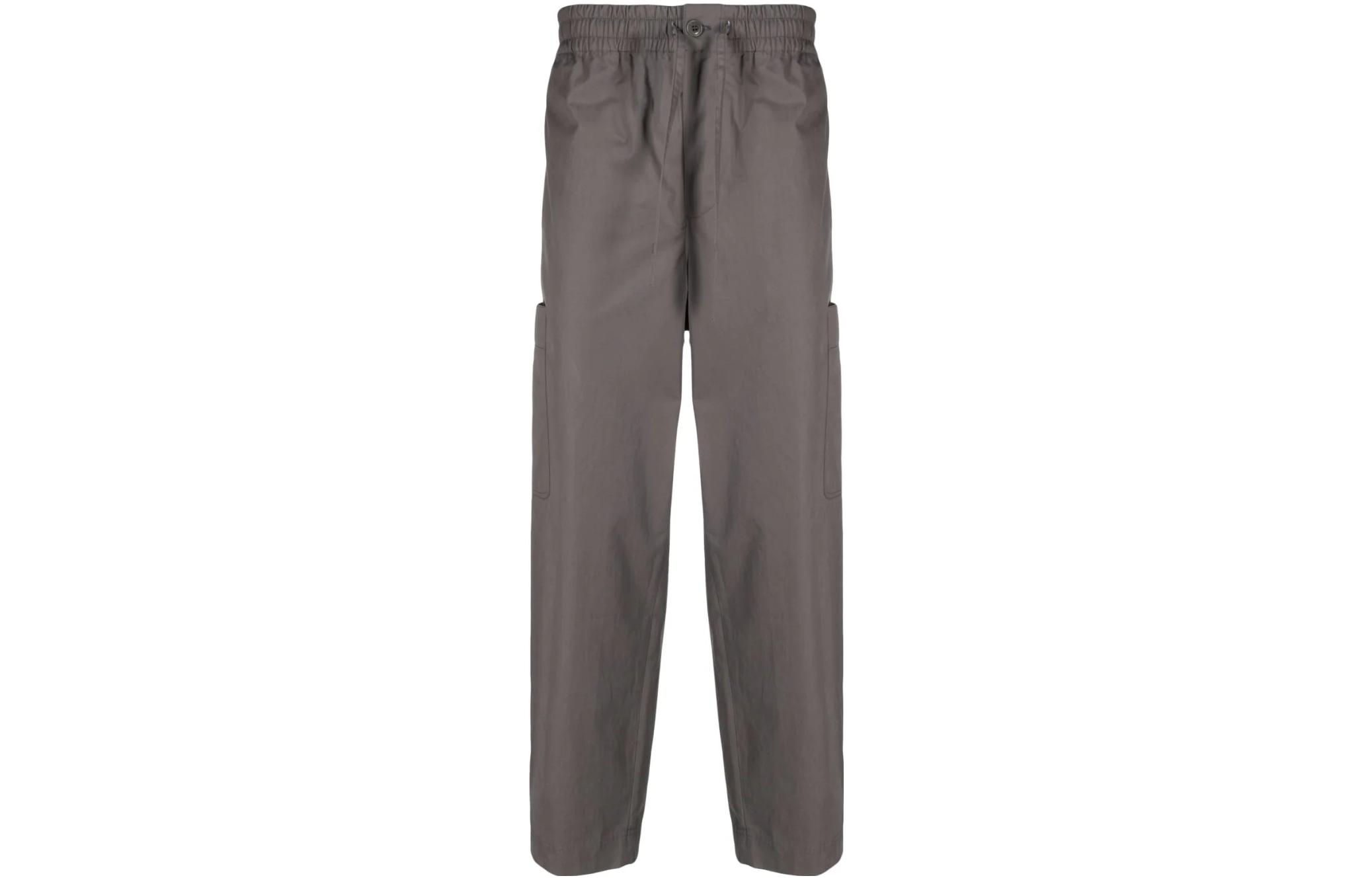 KENZO  High-Waisted Elastic Straight-Leg Pants Grey FD55PA5019RO-96