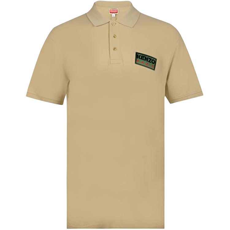 KENZO  Khaki Polo Shirt with Embroidered Logo. FD55PO0064PU-11