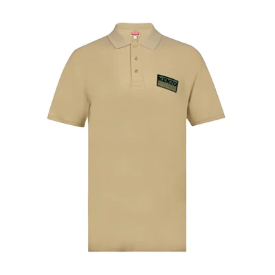 KENZO Khaki Polo Shirt with Embroidered Logo. FD55PO0064PU-11