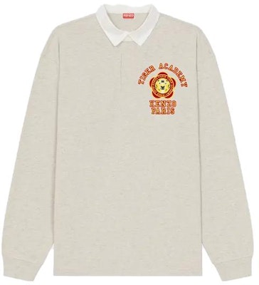 겐조 라이트 그레이 레터 패턴 긴팔 폴로 셔츠. FD65PO5294SI-93 Order 겐조 라이트 그레이 레터 패턴 긴팔 폴로 셔츠. FD65PO5294SI-93