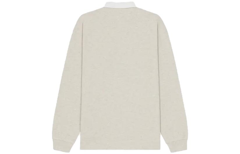 Lookbook KENZO Polo Manga Larga Gris Claro con Estampado de Letras. FD65PO5294SI-93