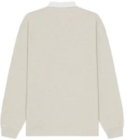 Lookbook KENZO Light Grey Long Sleeve Polo Shirt with Letter Pattern. FD65PO5294SI-93