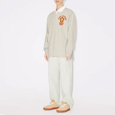 겐조 라이트 그레이 레터 패턴 긴팔 폴로 셔츠. FD65PO5294SI-93 Shop 겐조 라이트 그레이 레터 패턴 긴팔 폴로 셔츠. FD65PO5294SI-93