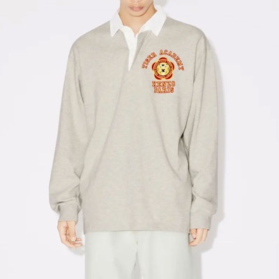 겐조 라이트 그레이 레터 패턴 긴팔 폴로 셔츠. FD65PO5294SI-93 Purchase 겐조 라이트 그레이 레터 패턴 긴팔 폴로 셔츠. FD65PO5294SI-93