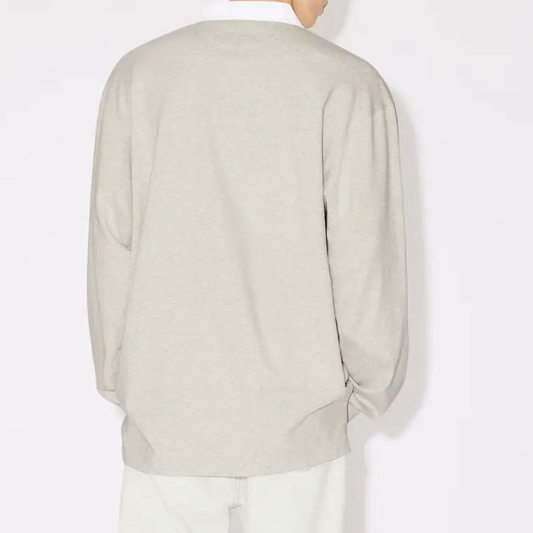 Details for KENZO Polo Manga Larga Gris Claro con Estampado de Letras. FD65PO5294SI-93