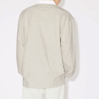 겐조 라이트 그레이 레터 패턴 긴팔 폴로 셔츠. FD65PO5294SI-93 Details for 겐조 라이트 그레이 레터 패턴 긴팔 폴로 셔츠. FD65PO5294SI-93