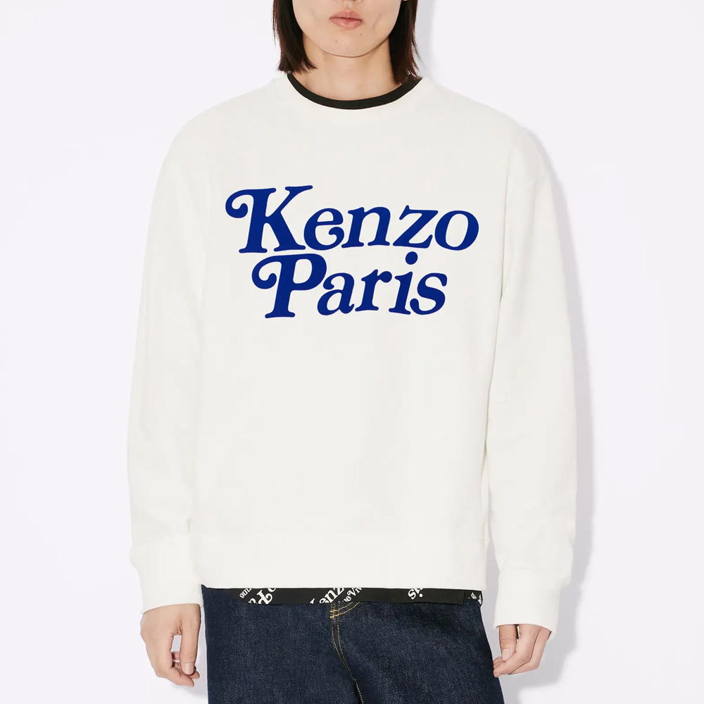 Shop KENZO 标志长袖圆领卫衣 FE55SW1464MG-02