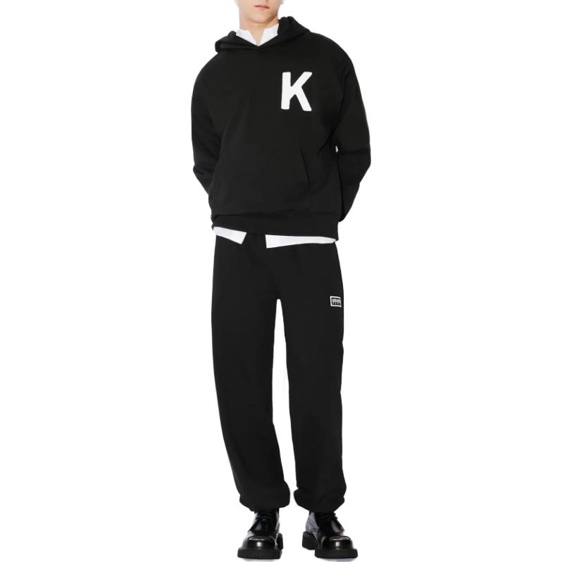 Shop KENZO Celana Jogger Logo Bordir FE55PA8094MG-99J