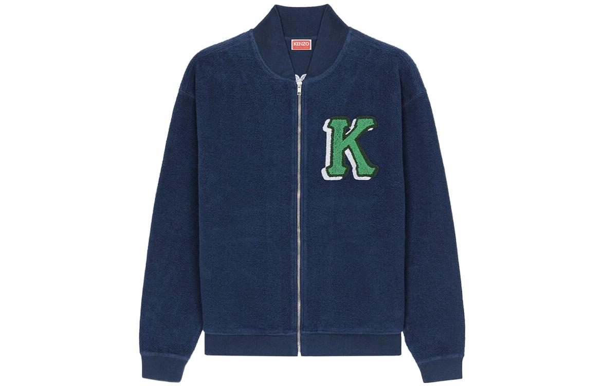 KENZO  Logo Embroidered Zip Jacket Long Sleeve Outerwear. FC65BL7464MJ-77