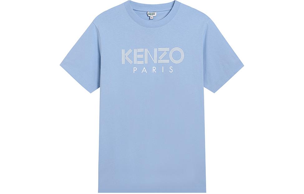 KENZO  Logo Print Crewneck T-Shirt Light Blue F955TS0924SG-64