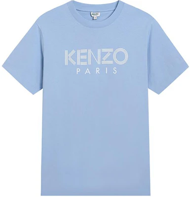 KENZO Logo Print Crewneck T-Shirt Light Blue F955TS0924SG-64 Buy KENZO Logo Print Crewneck T-Shirt Light Blue F955TS0924SG-64