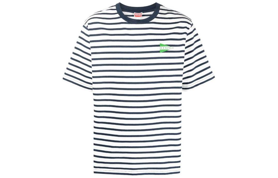 KENZO  Logo Striped Detail Crewneck T-Shirt Short Sleeve FD55TS4364SL-77 圖 2