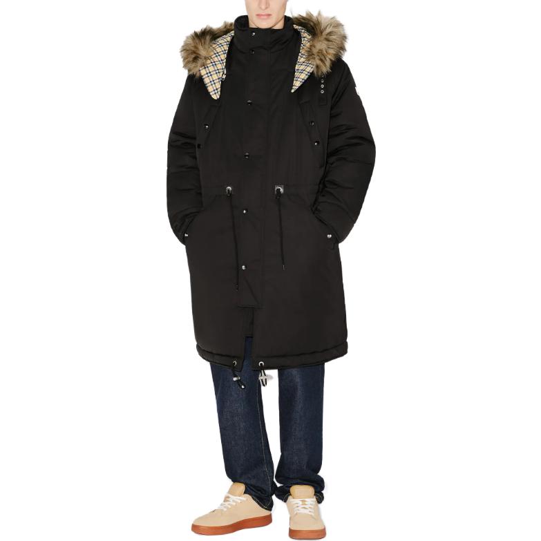 Shop KENZO Abrigo Largo con Capucha Desmontable en Negro. FD65OU3079OD-99