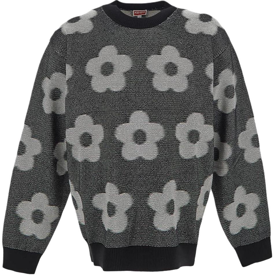 KENZO  Loose Fit Crewneck Floral Knit Sweater. FD65PU4243CA-99