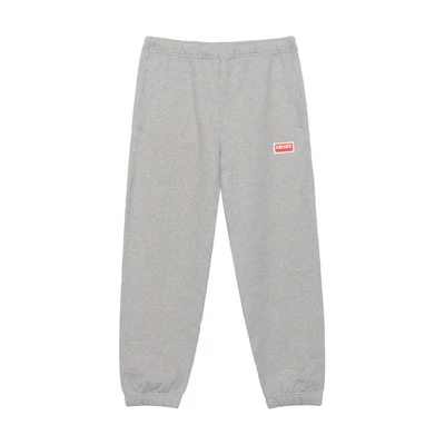 KENZO Loose Fit Grey Jogger Pants with Letter Print. FD65PA7034ME94