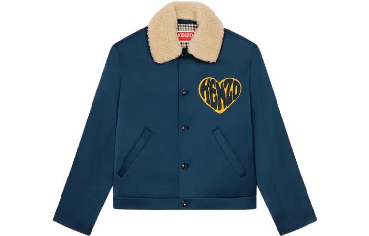 KENZO  Loose Fit Heart Collar Jacket Midnight Blue FD65BL2079FM-77