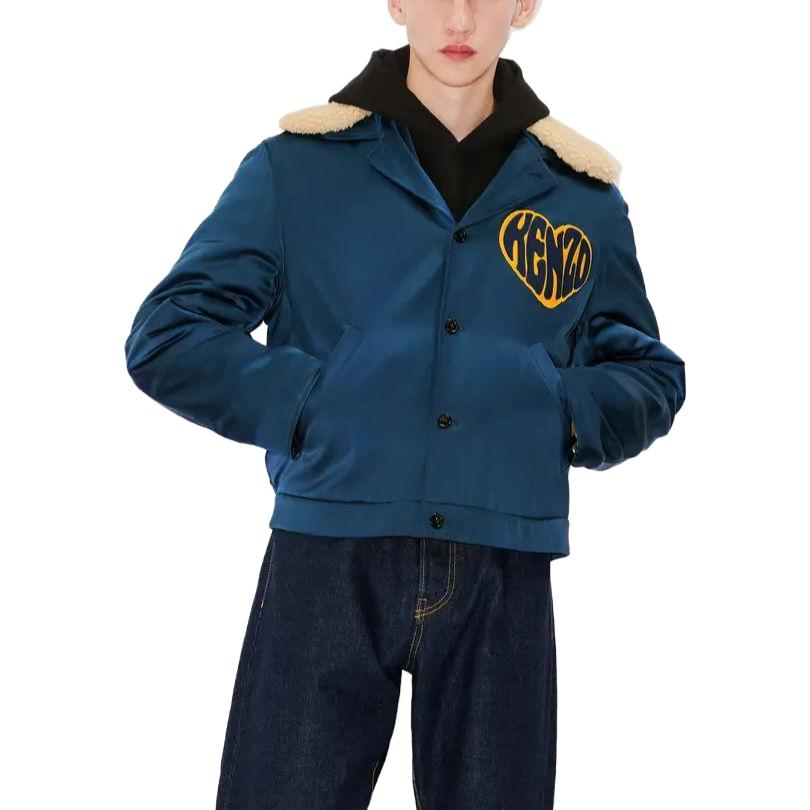 KENZO  Loose Fit Heart Collar Jacket Midnight Blue FD65BL2079FM-77 圖 4