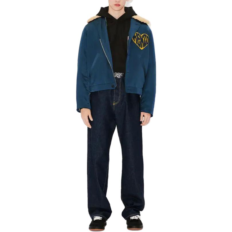 KENZO  Loose Fit Heart Collar Jacket Midnight Blue FD65BL2079FM-77 圖 7