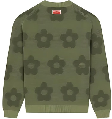 KENZO Sweater Longgar Bermotif Bunga Warna Hijau. FD65PU4243CA-61 Lookbook KENZO Sweater Longgar Bermotif Bunga Warna Hijau. FD65PU4243CA-61