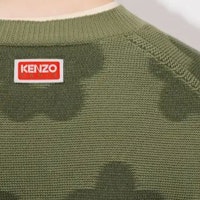 KENZO ゆったりフィット 花柄ニットセーター グリーン色 FD65PU4243CA-61 Cheap KENZO ゆったりフィット 花柄ニットセーター グリーン色 FD65PU4243CA-61