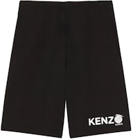 KENZO Low-Waist Elastic Letter Straight Casual Shorts Black. FE55PA8084MG-99 KENZO Low-Waist Elastic Letter Straight Casual Shorts Black. FE55PA8084MG-99
