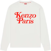 KENZO Multicolor Letter Print Crewneck Long Sleeve T-Shirt FE55TS1454SI-02 KENZO Multicolor Letter Print Crewneck Long Sleeve T-Shirt FE55TS1454SI-02