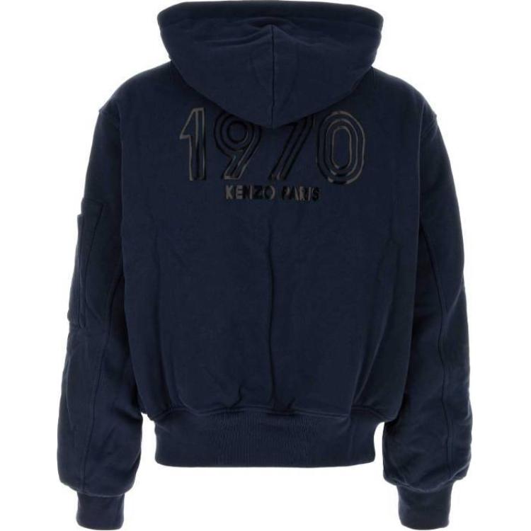 Lookbook KENZO 海军蓝连帽拉链外套宽松落肩设计 FE65BL1994ME-77