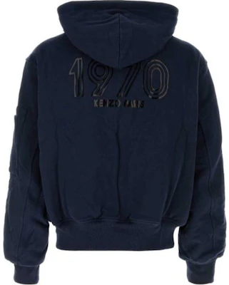 KENZO 海军蓝连帽拉链外套宽松落肩设计 FE65BL1994ME-77 Lookbook KENZO 海军蓝连帽拉链外套宽松落肩设计 FE65BL1994ME-77