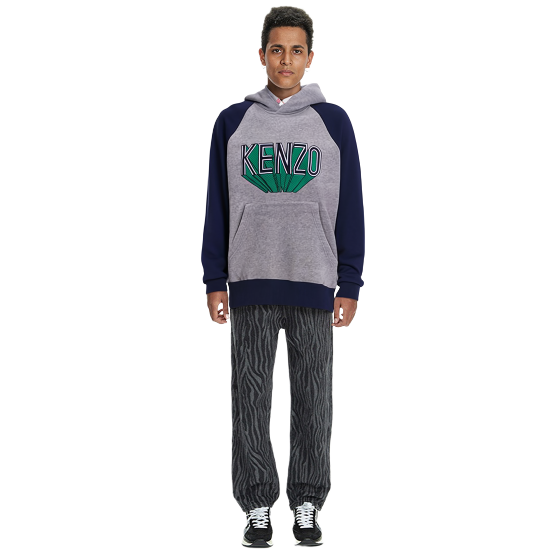 KENZO  Oversized Letter Logo Hoodie Grey FD65SW0924MB-94 圖 4