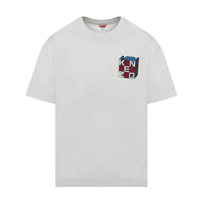 KENZO Oversized White Crewneck Logo T-Shirt. POIZON240621999