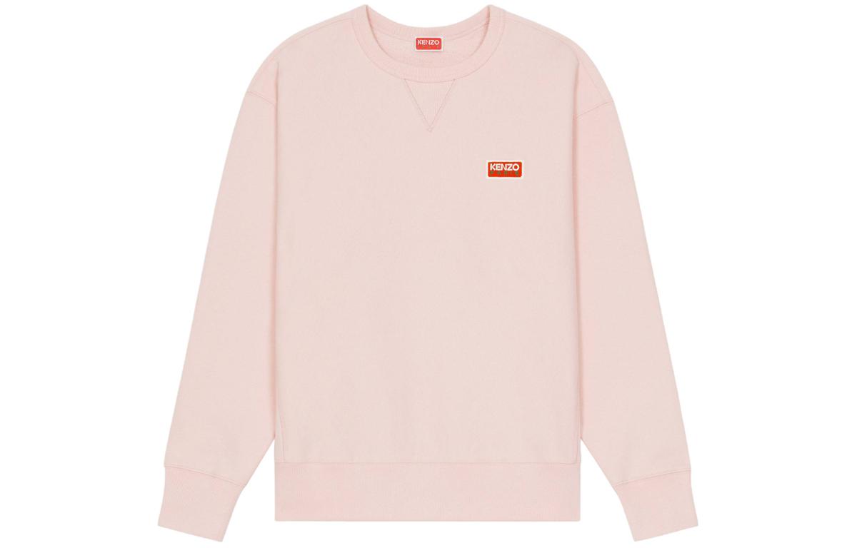 Order KENZO  Pink Crewneck Sweatshirt with Solid Logo Print. FD65SW0714ME-34