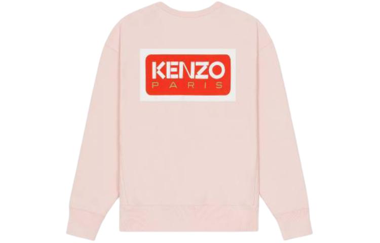Lookbook KENZO  Pink Crewneck Sweatshirt with Solid Logo Print. FD65SW0714ME-34