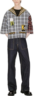 KENZO 格紋字母短袖Polo衫 霧灰色 FD55CH1159RH-96 Details for KENZO 格紋字母短袖Polo衫 霧灰色 FD55CH1159RH-96